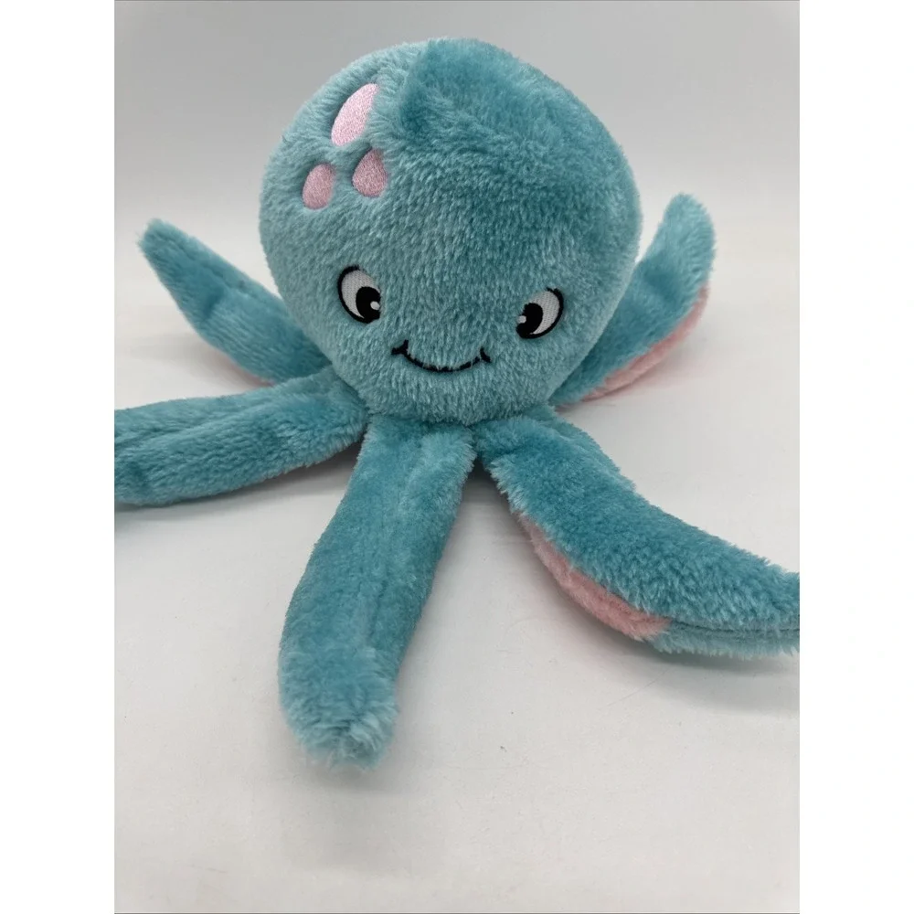 ZippyPaws Oscar The Octopus Dog Toy Blue Pink Squeaky Plush 12